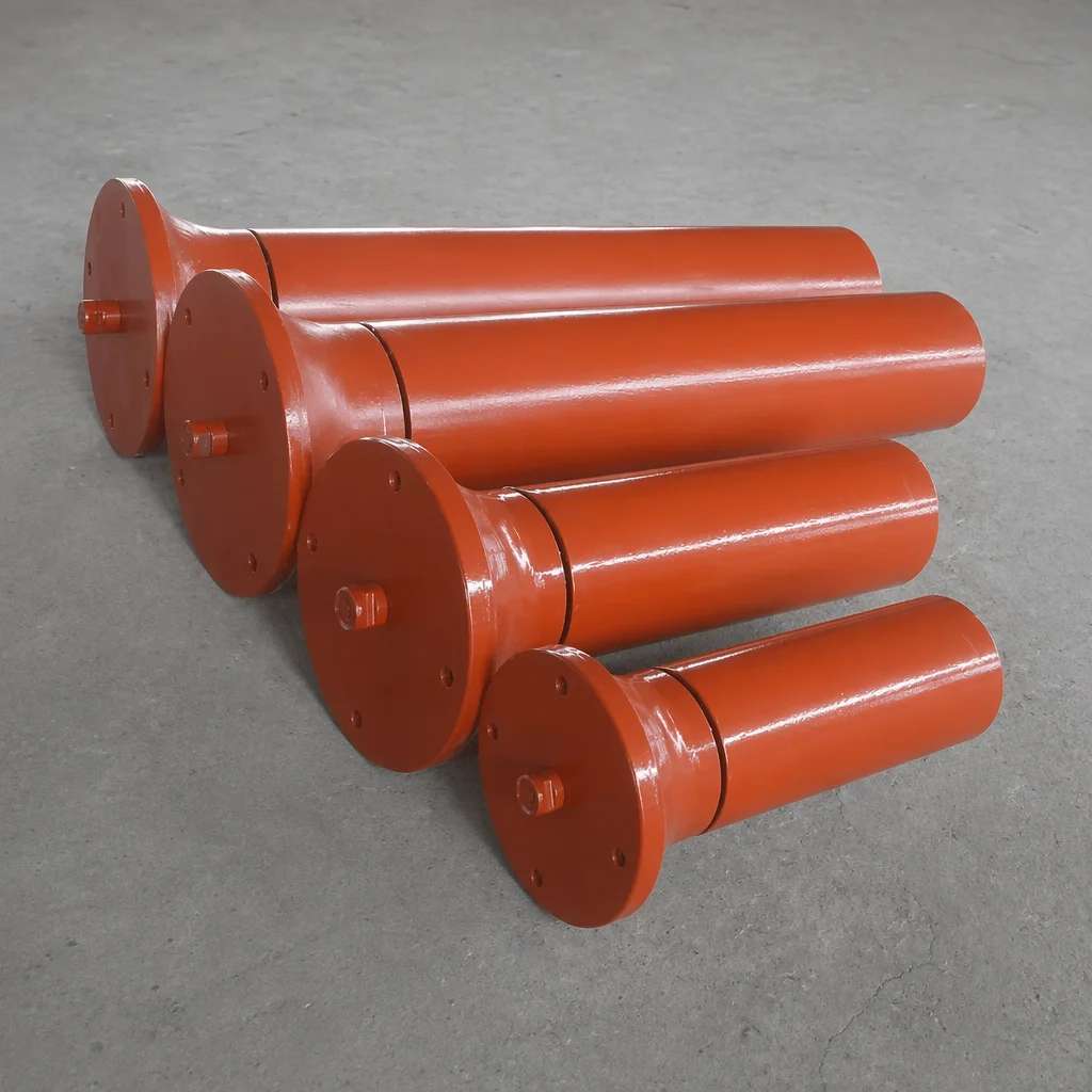 Self Aligning Carrying Idler Roller With Side Guides