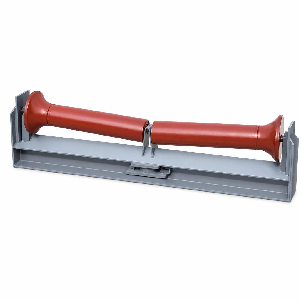 Self Aligning Carrying Idler Roller V set With Side Guides