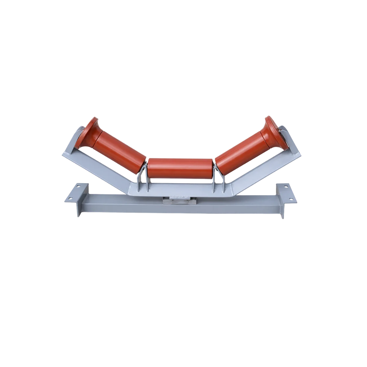Self Aligning Carrying Idler Roller Set With Side Guides